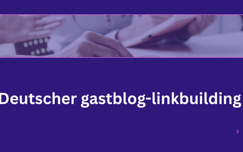 Deutscher gastblog-linkbuilding